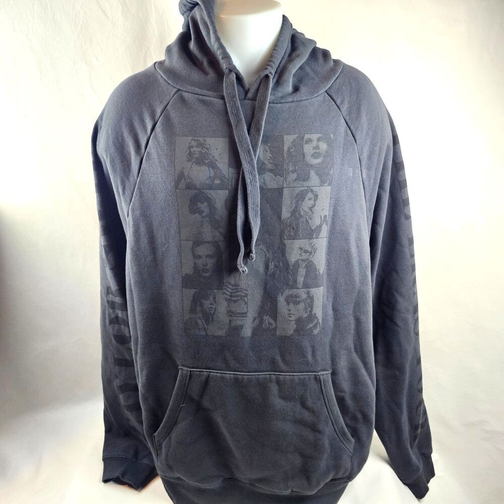 Taylor Swift The Eras Tour Hoodie Large Black Pullover Sweatshirt Photo Collage